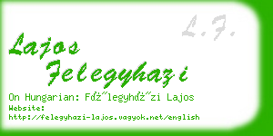 lajos felegyhazi business card